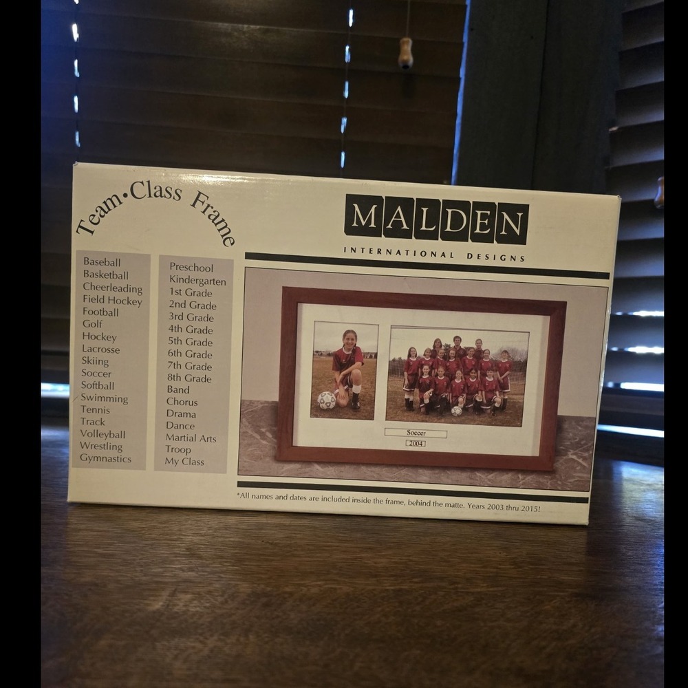 Malden International Designs Brown Rectangle Photo Frame 12x8x2 in